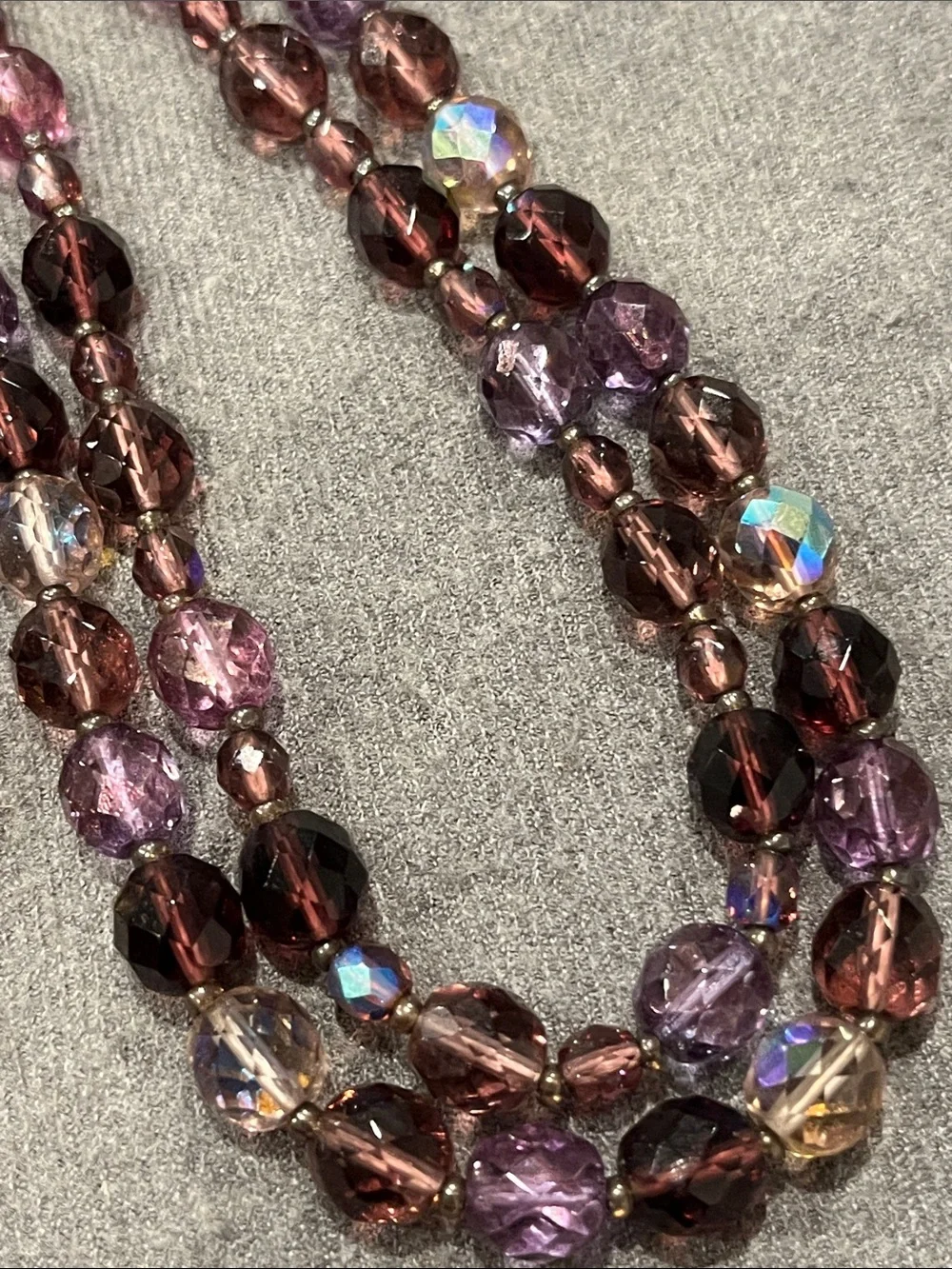 Joan Rivers Purple Faceted Crystal Necklaces (Set of 2)